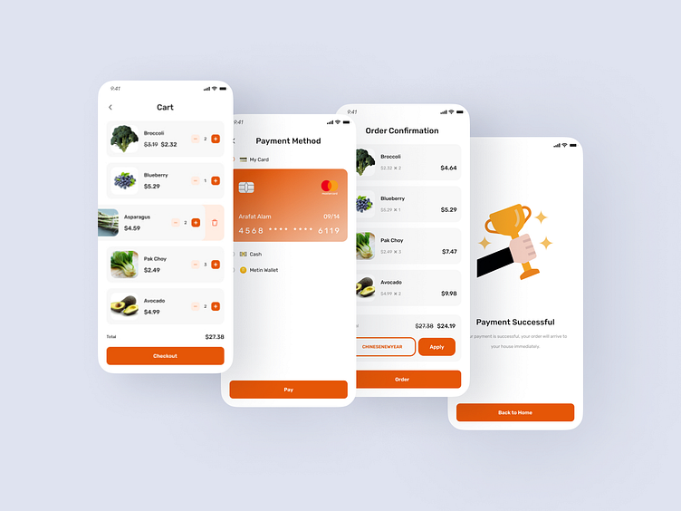 Ecommerce mobile app UI design-Payment Method by Md Arafat Ul Alam on ...
