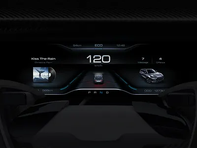 HMI Design 2019 ai black car design dribbble! future hello hmi icon illustration image metal music space texture ui ux