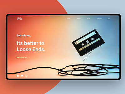 Loose Ends - Landing Page 3d app cinema4d design design a day figma illustration illustrator ui