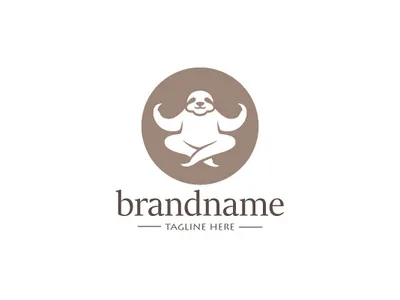 Meditate Sloath Logo animals app branding chill company design icon identity illustration logo medical meditation modern people relax simple sloath traditional vector youthful