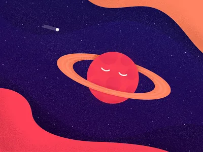 Planet illustration illustratio illustrator photoshop planet sleeping stars universe