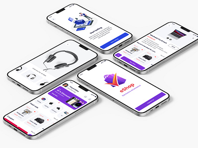 eShop- Electronics godets ecommerce mobile app productnavigation techenthusiast ui ui design template ui kit ui ux