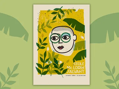 Cecile McLorin Salvant gigposter illustration jazz music print screenprint silkscreen