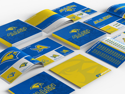 William Allen High School Athletic Rebrand a a logo allen athletics bird bird logo brand brand guide canary canary logo high school identity logo rebrand sports