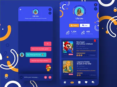 🎮 Gamer Social Profile android app appdesign dailyui design designer digital dribbble gamer gaming ui ux webdesign
