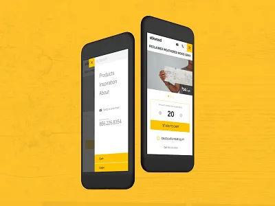 Stikwood ecommerce mobile navigation shopping ui web design website