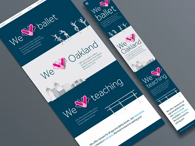 Oakland Ballet School website branding design illustration website