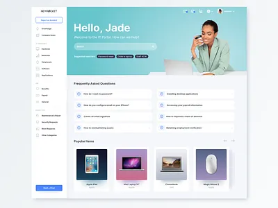 Employee Service Portal Theme dashboard design service portal theme ui design ux design web design website