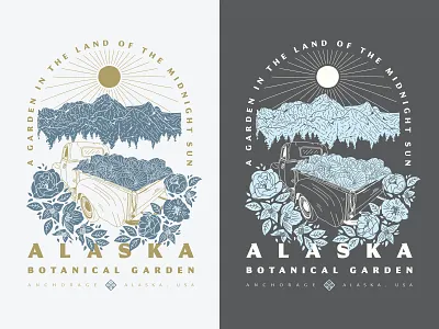 Alaska Botanical Garden alaska floral flowers garden poster