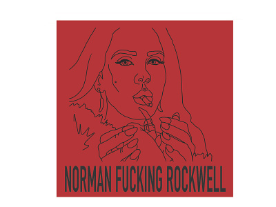 Lana Del Rey Album Cover aesthetic album art album cover art design digital art illustration lana del rey norman rockwell photoshop pixel print