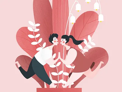 lover affection design drawing love lover plant valentines day