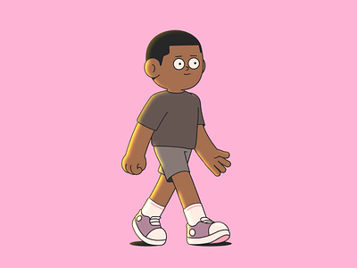 xiaoli ae animation character illustration motion walk
