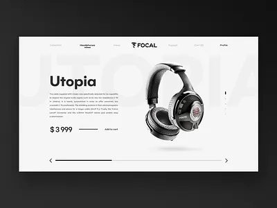 Focal Website Redesign 2d app concept design headphones invision studio landing page landing page concept simple ui ux web web deisgn website