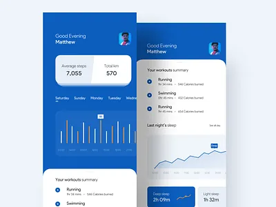 Fitness Tracker App 🏋🏽‍♀️🏊🏽‍♂️🏃🏼 android app app app concept app ui app ui design appui design designer fitness fitness app gif gym app health app ios ios app ui uidesign uidesigner uiux uiuxdesign