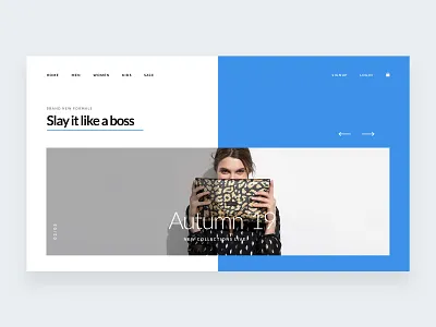 Fashion Website - Header desktop design ecommerce fashion header idea minimalist slider ui design ux designer website