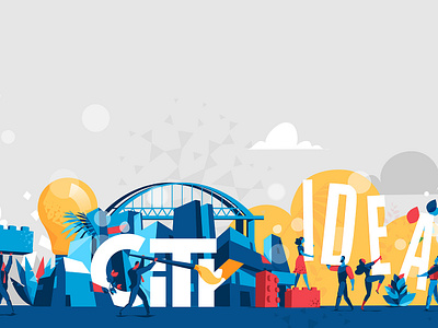Our Future City art bricks city community construction creativity dowtown hurca idea innovation lego life lifestyle people pop art skyline vectorart wow