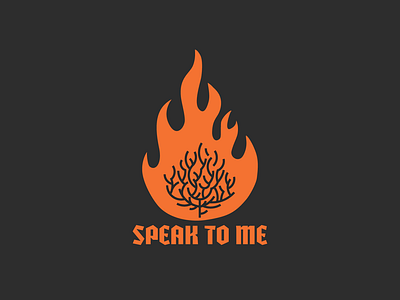 Speak To Me bible burning bush christian church logo moses