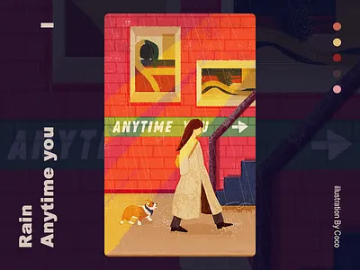 rain ui 品牌 应用 插图 插画设计 网页设计