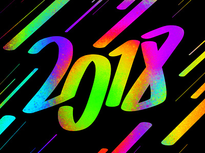 2018 hand lettering colorful graphics handlettering typography vector vivid