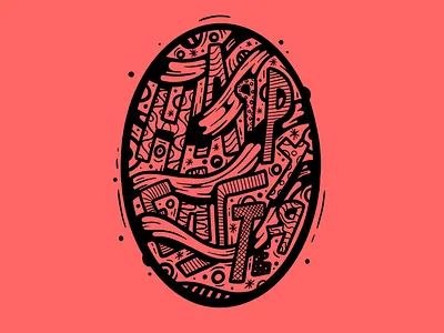 Happy Easter my friends! easter egg illustration procreate