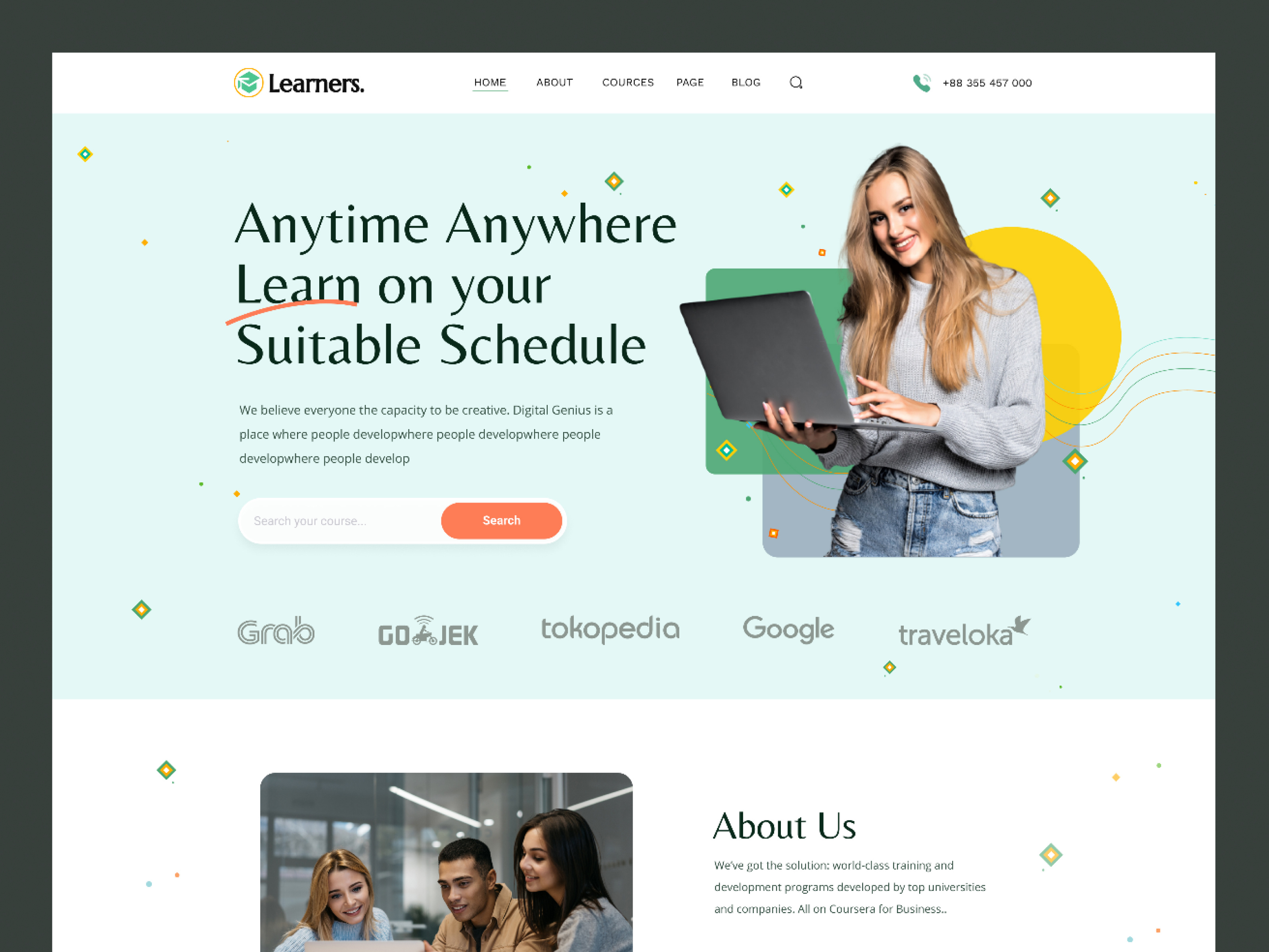 Online Learning Landing Page by Sinthia Sharif Lima for Digitech UK ...