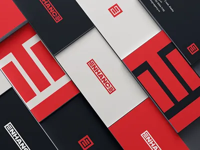 Studio Enhance: Identity Design ai black brand branding design fire identity illustration illustrator logo tech typography vector visual viz