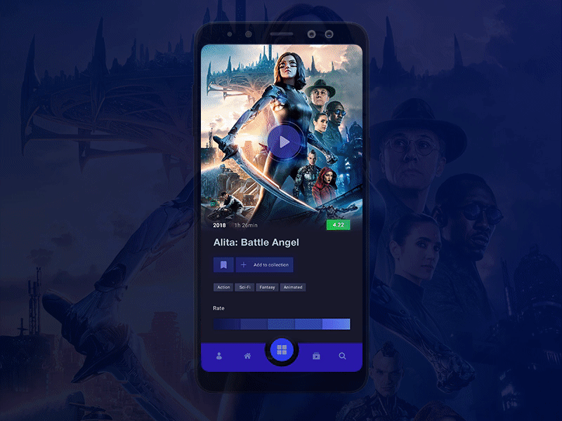 ScreenSoul Mobile 2d app clean color design graphic design minimal mobile movie movie app ui ux web website