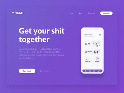 Landingpage Dailyui3 daily 100 dailyui dailyui 003 landing page landing page design mobile app