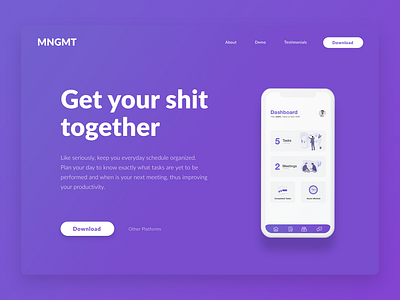 Landingpage Dailyui3 daily 100 dailyui dailyui 003 landing page landing page design mobile app