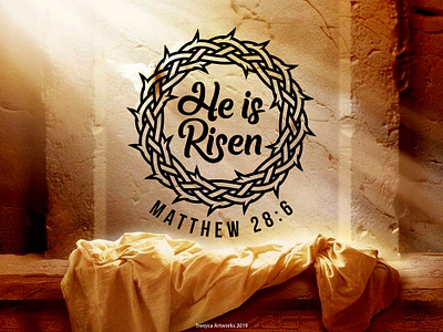 He is Risen bible christian christianity crown crownofthorns easter god happy happyeaster heisrisen illustration illustrator jesus logo logodesign resurgence resurrection thorns vector vectorillustration