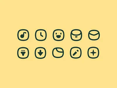 blob icons bubble collection cute glyph icon pack icon set pixel perfect simple icons squircle ui ui icons