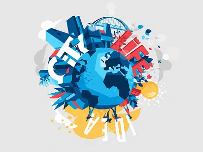 A Chaotic Planet chaos city earth idea life planet rotation society style words world