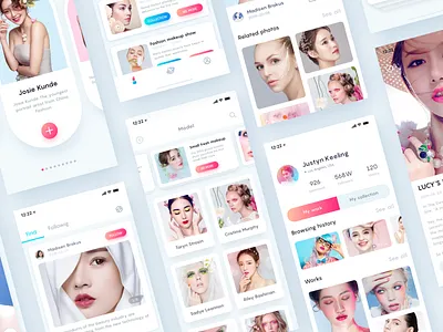 Vogue Makeup app interface design ui vogue makeup 设计