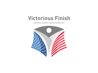 Victorious Finish design illustration logo
