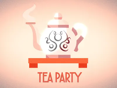 Tea party 2d art cafe cafeteria coffee coffee bag design flat fun graphic illustration minimal party event people social tea tea bag teatime ui vector