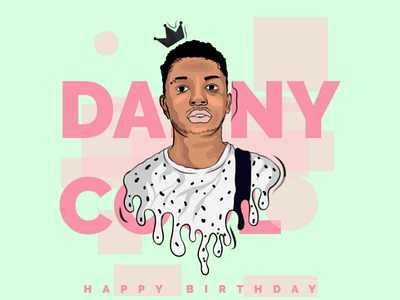 Digital illustration adobe birthday cartoon character illustration