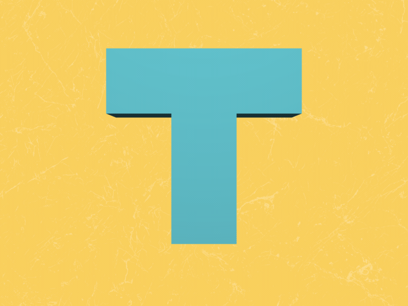 T | 36 Days of Type 36 days of type 3d after effects animation design loop mograph motion design motion graphics shapes textures volume
