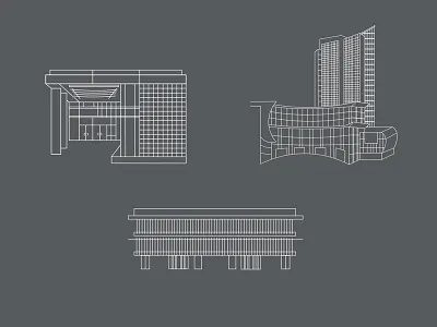 02 SFU Beedie - Illustrations building icon illustration landmark line art sfu vector