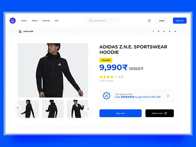 E-Commerce website design adidas e commerce ecommerce design figma header marketplace offers online shopping online store product shopify shopping sportsware store ui ui design ux visual design webdesign website