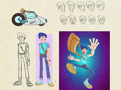 space delivery affinity design cartoon character illustration space vector