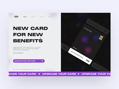 Visa Card - Finance Website 3d animation app branding design finance graphic design illustration landing page logo motion graphics nft marketplace typography ui ux vector web web design