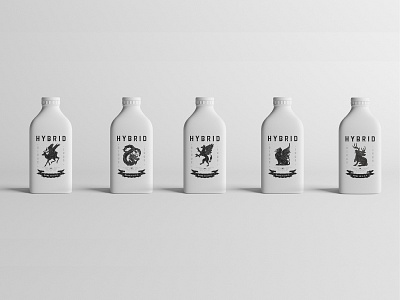 Hybrid Cocktail Mixture - Group shot branding design illustration logo minimalism package design
