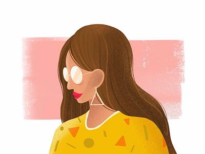 Some practice color design drawing figure girl glass graphic hair human illustration people ui vi women