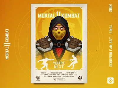 Scorpion | MK11 Fan Art | Final Update art character classic design fan art games illustration illustrator mortal kombat photoshop poster