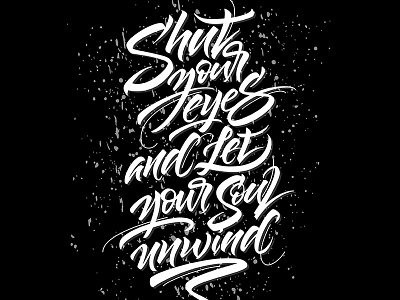 Shut your eyes calligraphy design handlettering lettering logo logodesign logotype print typography