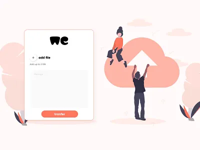 Upload Daily Ui #031 031 card color coral dailyui dribbble file fileupload flat illustration light modal modern simple ui upload uploader web wetransfer white