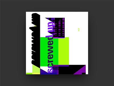 Screwed Up album album art album cover color constructed covers deconstructed design gestaltung graphic design grid minimal music ontwerp organized pattern scale type typographie typography