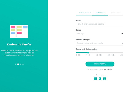 User Register Steps application design ui ux web