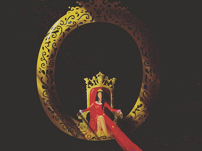 q 36dayoftype illustration photoshop queen typography vector