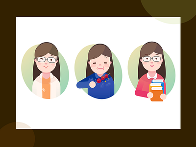Self Portrait Of Sunshine Girl~ books candied haw character clothes cute eating expression expressions face food glasses icons illustration personality photography porfile portrait smile sugarcoated haws tanghulu